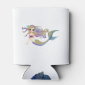 水彩人魚をテーマにした誕生日パーティー 缶クーラー (裏面)