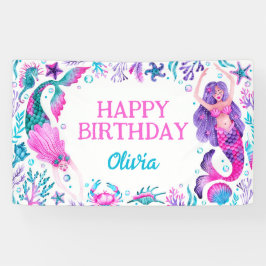 水彩人魚アンダーザシー誕生日 横断幕