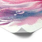 水彩人魚ウォールアート ポスター (角)