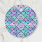 水彩人魚ベビーシャワーメッセージカード フェイバータグ (裏面)