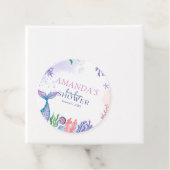 水彩人魚ベビーシャワーメッセージカード フェイバータグ (インサイチュ)