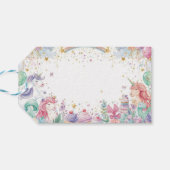 水彩人魚ユニコーンレインボー誕生日プレゼント ギフトタグ (裏面横)