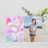 水彩人魚写真招待状 招待状 (スタンド正面)