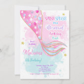 水彩人魚女孩的招待状 招待状 (正面)