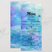 水彩人魚尾巴生日派對定制 メニュー (正面/裏面)