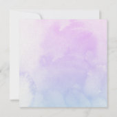 水彩人魚海底嬰兒派對邀請函 招待状 (裏面)