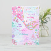 水彩人魚生日邀請函 招待状 (スタンド正面)