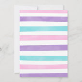 水彩人魚生日邀請函 招待状 (裏面)