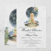 水彩人魚與滿月婚前派對 招待状 (正面/裏面)
