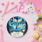 水彩人魚航海のの赤ちゃんシャワー ペーパープレート (パーティー)