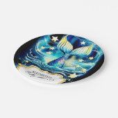 水彩人魚航海のの赤ちゃんシャワー ペーパープレート (アングル)