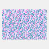 水彩人魚、珊瑚、人魚の尾 ラッピングペーパーシート (正面2)