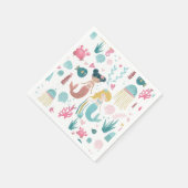 水彩人魚/紙ナプキン/ガールズパーティー スタンダードカクテルナプキン (角)