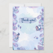 水彩人魚 1歲生日邀請函 招待状 (裏面)