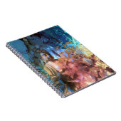 水彩仏青トパーズスパイラルフォトノートブック ノートブック (右側)