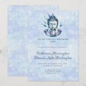 水彩仏頭仏教式結婚式 招待状 (正面/裏面)