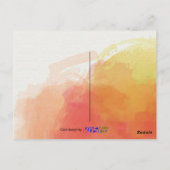 水彩付きピースサイン ポストカード (裏面)