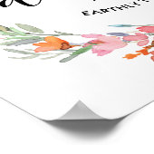 水彩以上のフローラに心を向ける ポスター (角)