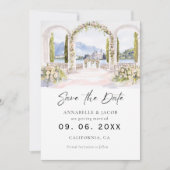 水彩会場結婚式日程保存 セーブザデート (正面)