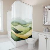 水彩伝統日本風景 シャワーカーテン (インサイチュ)