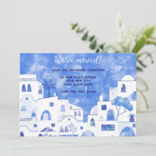 水彩住宅の住所の変更 案内状 (スタンド正面)