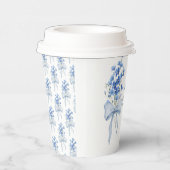 水彩何かブルーデルフィニウムパーティー 紙コップ (右)