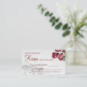 水彩何枚のキスブライダルシャワー プレイスカード (スタンド正面)