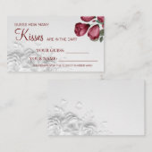 水彩何枚のキスブライダルシャワー プレイスカード (正面/裏面)