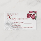 水彩何枚のキスブライダルシャワー プレイスカード (正面)