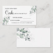 水彩何枚のコルクブライダルシャワーカードゲーム プレイスカード (正面/裏面)