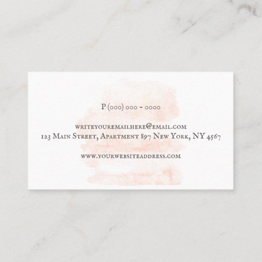 水彩作家ブロガータイプライター 名刺 (裏面)