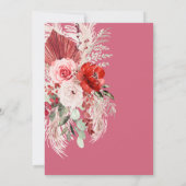 水彩保モダン保エレガントフローラ結婚ズ 招待状 (裏面)