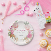 水彩保モダン保フローラ配置 ペーパープレート (パーティー)