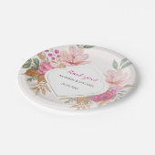 水彩保モダン保フローラ配置 ペーパープレート (アングル)