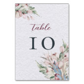 水彩保保フローラと植物学結婚の テーブルナンバー (裏面)