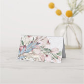 水彩保保フローラと植物学結婚の プレイスカード (裏面)