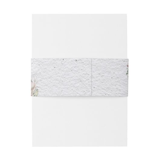 水彩保保フローラと植物学結婚の 招待状ベリーバンド (裏面例)