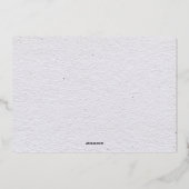 水彩保保フローラと植物学結婚の 箔招待状 (裏面)