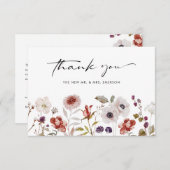 水彩保保フローラ結婚ズ サンキューカード (正面/裏面)