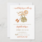 水彩保保男の赤ちゃんシャワー招待状 招待状 (正面)