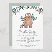 水彩保水シャワー男女兼用招待状 招待状 (正面/裏面)