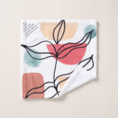 水彩保法パターン バスタオルセット (ウォッシュタオル)