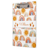 水彩保自然峰モダン虹の名前 クリップボード (左)