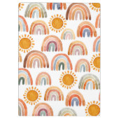 水彩保自然峰モダン虹の名前 クリップボード (裏面)