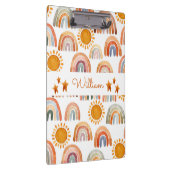 水彩保自然峰モダン虹の名前 クリップボード (右)