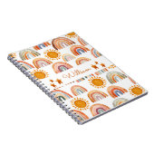 水彩保自然峰モダン虹の名前 ノートブック (右側)