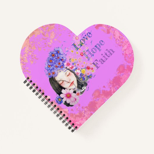 水彩信仰ホープラブノート ノートブック (正面)