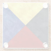 水彩信号航海の海上国旗 ガラスコースター (裏面)