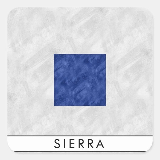 水彩信号航海の海上国旗 スクエアシール (正面)