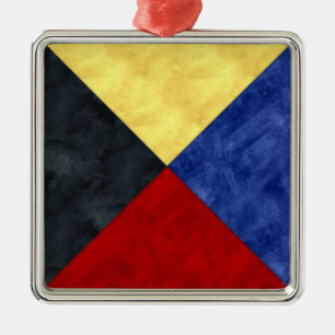 水彩信号航海の海上国旗 メタルオーナメント